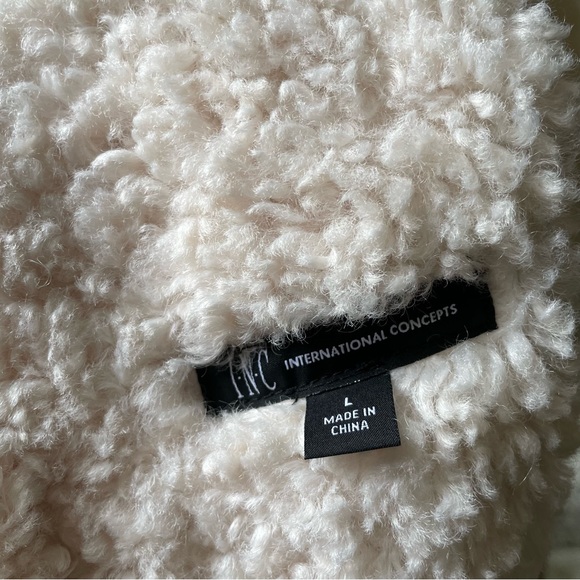 INC Faux Shearling Rope Jacket L - Picture 5 of 6